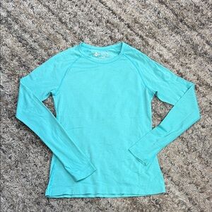 Figs Salta Seamless Longsleeve Underscrub Turquoise Shirt sz small